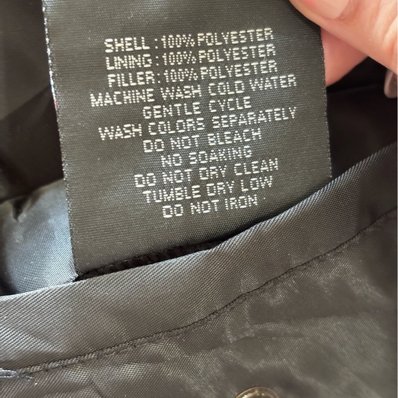 Vintage Y2K South Pole Men’s Reversible Puffer Bomber Jacket Coat Black Grey XXL - Picture 9 of 9